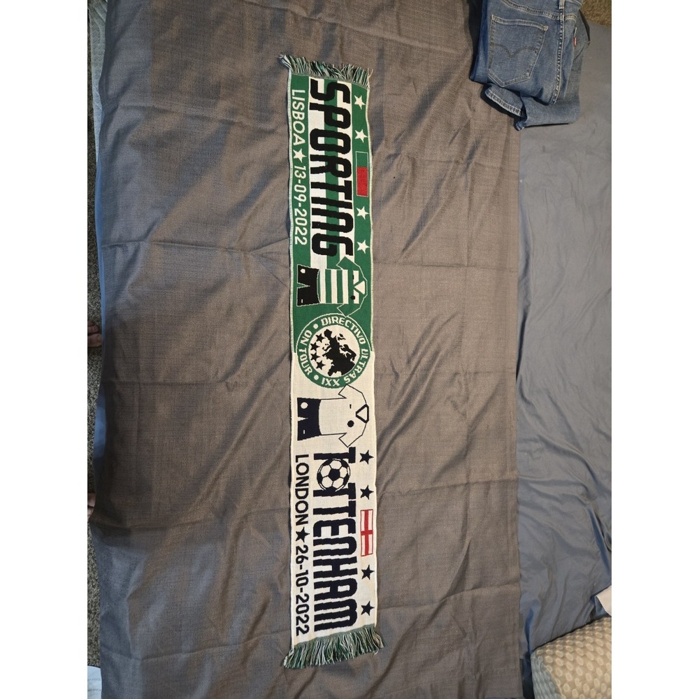 Sporting CP Tottenham Hotspur Match Scarf Lisboa London 2022 Soccer Football